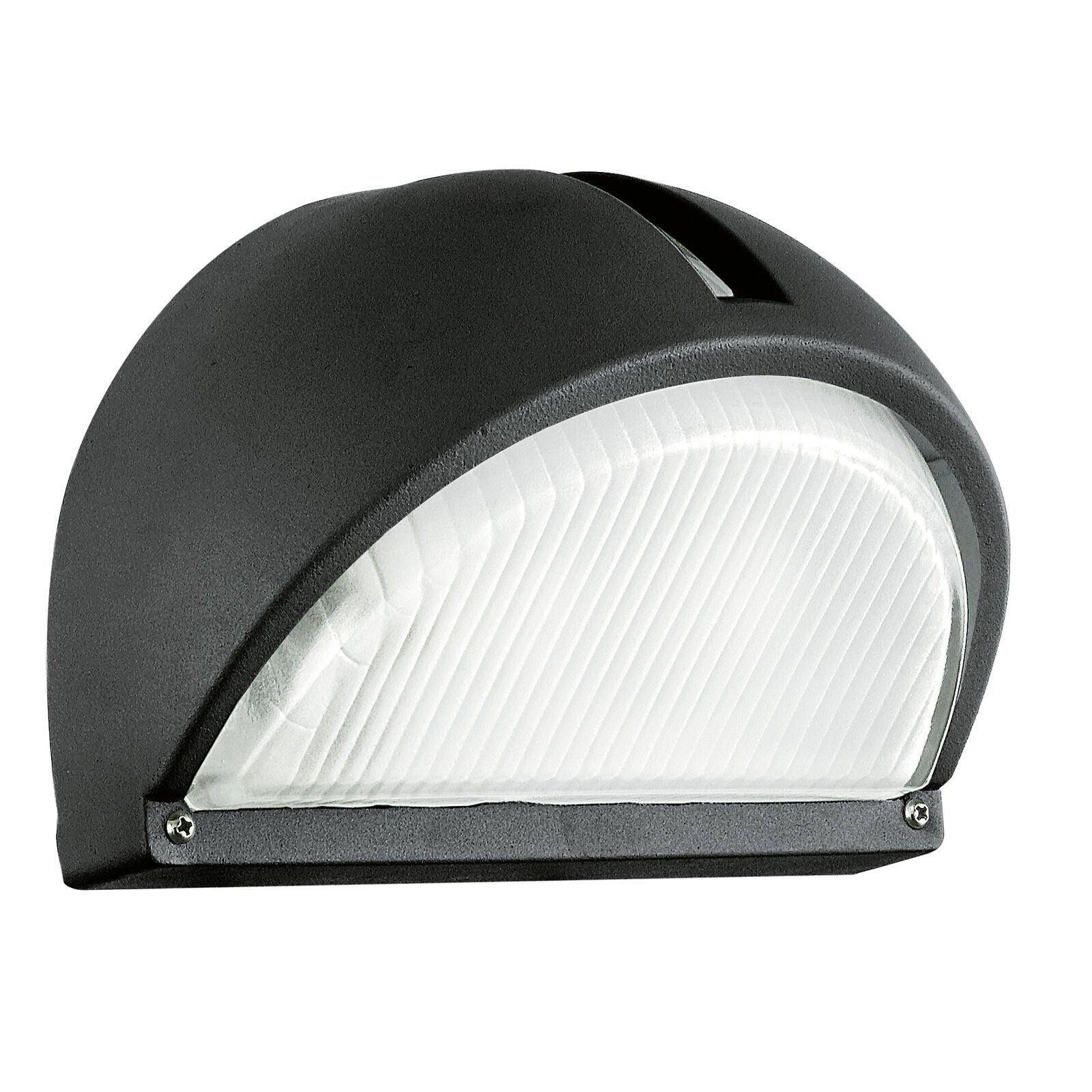 IP44 Outdoor Wall Light Black Aluminium 1 x 40W E27 Bulb Porch Lamp - image 1
