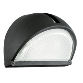 IP44 Outdoor Wall Light Black Aluminium 1 x 40W E27 Bulb Porch Lamp
