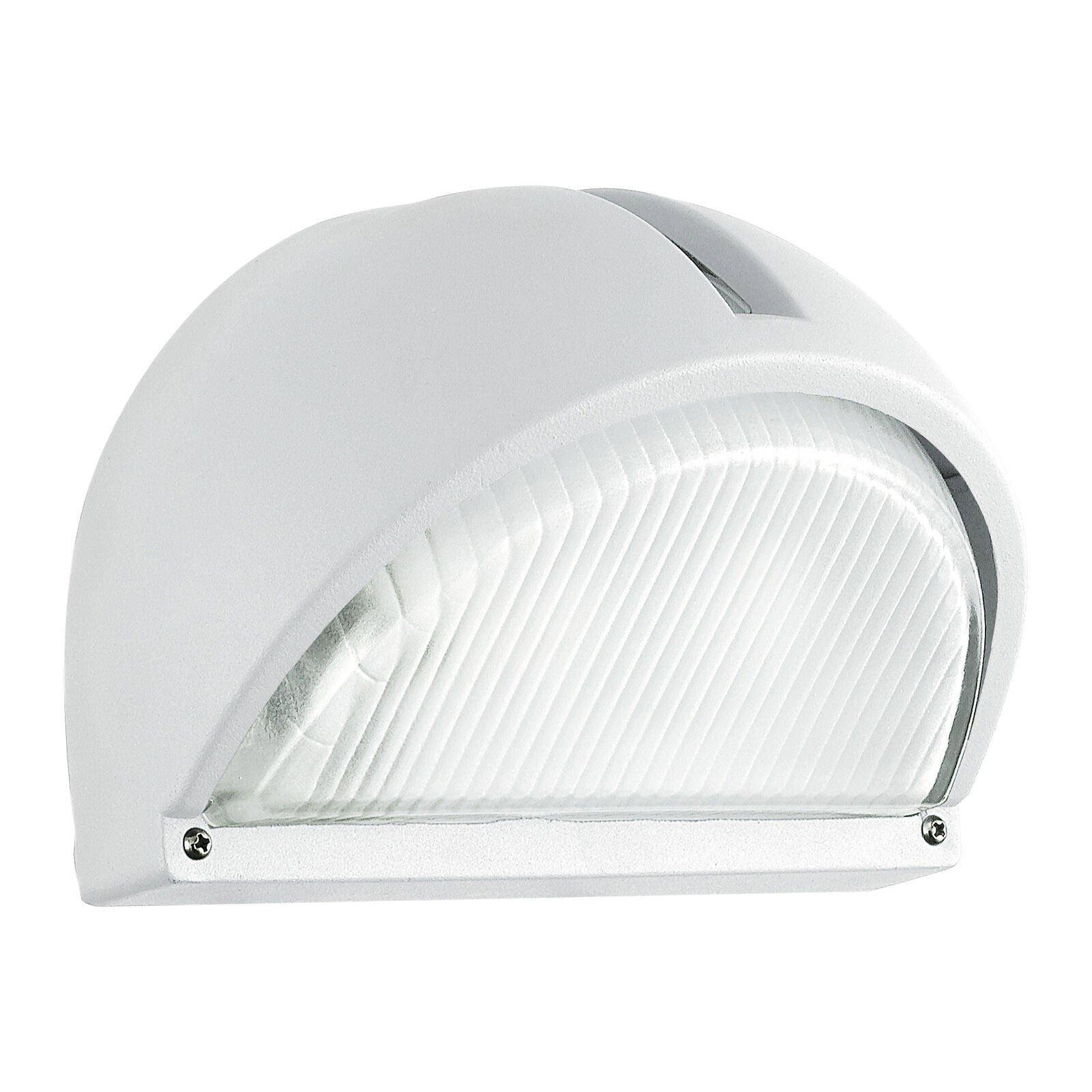 IP44 Outdoor Wall Light White Aluminium 1 x 40W E27 Bulb Porch Lamp - image 1