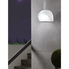 IP44 Outdoor Wall Light White Aluminium 1 x 40W E27 Bulb Porch Lamp - thumbnail 3