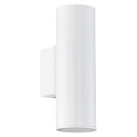IP44 Outdoor Wall Light White Up & Down Light 2 x 3W GU10 Bulb Porch Lamp