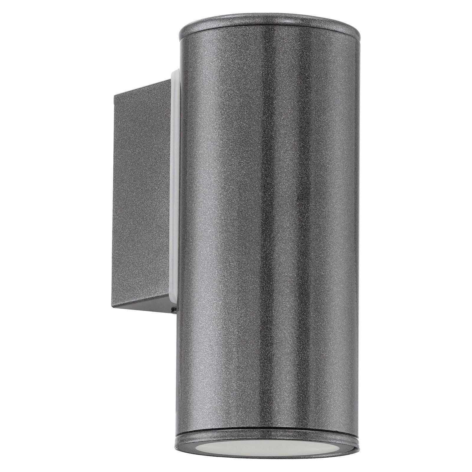 IP44 Outdoor Wall Light Anthracite Zinc Plated Steel 1 x 3W GU10 Bulb - image 1