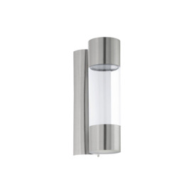 IP44 Outdoor Wall Light Stainless Steel / Glass 3.7W Built in LED Porch Lamp - thumbnail 1