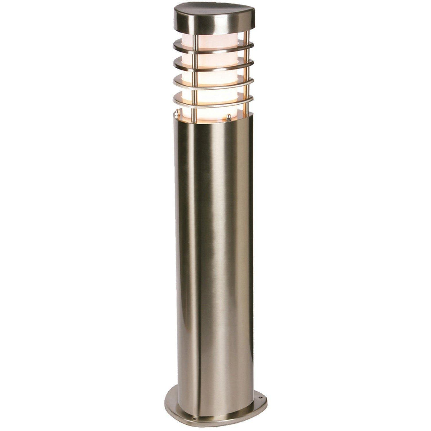 Modern Outdoor Bollard Light - 10.5W E27 LED - 500mm Height - Stainless Steel - image 1