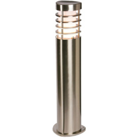 Modern Outdoor Bollard Light - 10.5W E27 LED - 500mm Height - Stainless Steel - thumbnail 1