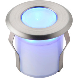 Recessed Decking IP67 Guide Light - 0.8W Blue Light LED - Stainless Steel - thumbnail 1