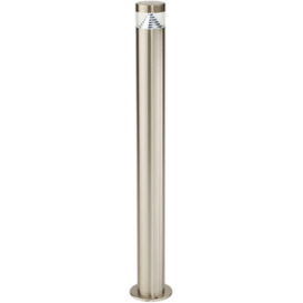 Stepped Outdoor Bollard Light - 3.3W LED Module - 800mm Height - Stainless Steel - thumbnail 1