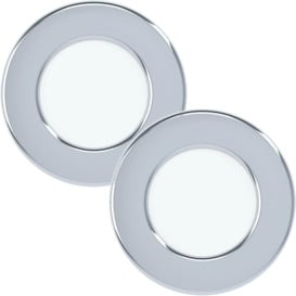 2 PACK Wall / Ceiling Flush Downlight Chrome Round Recess Spotlight 2.7W LED - thumbnail 1