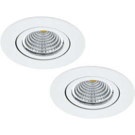2 PACK Wall / Ceiling Flush Downlight White Recess Spotlight 6W Built in LED - thumbnail 1