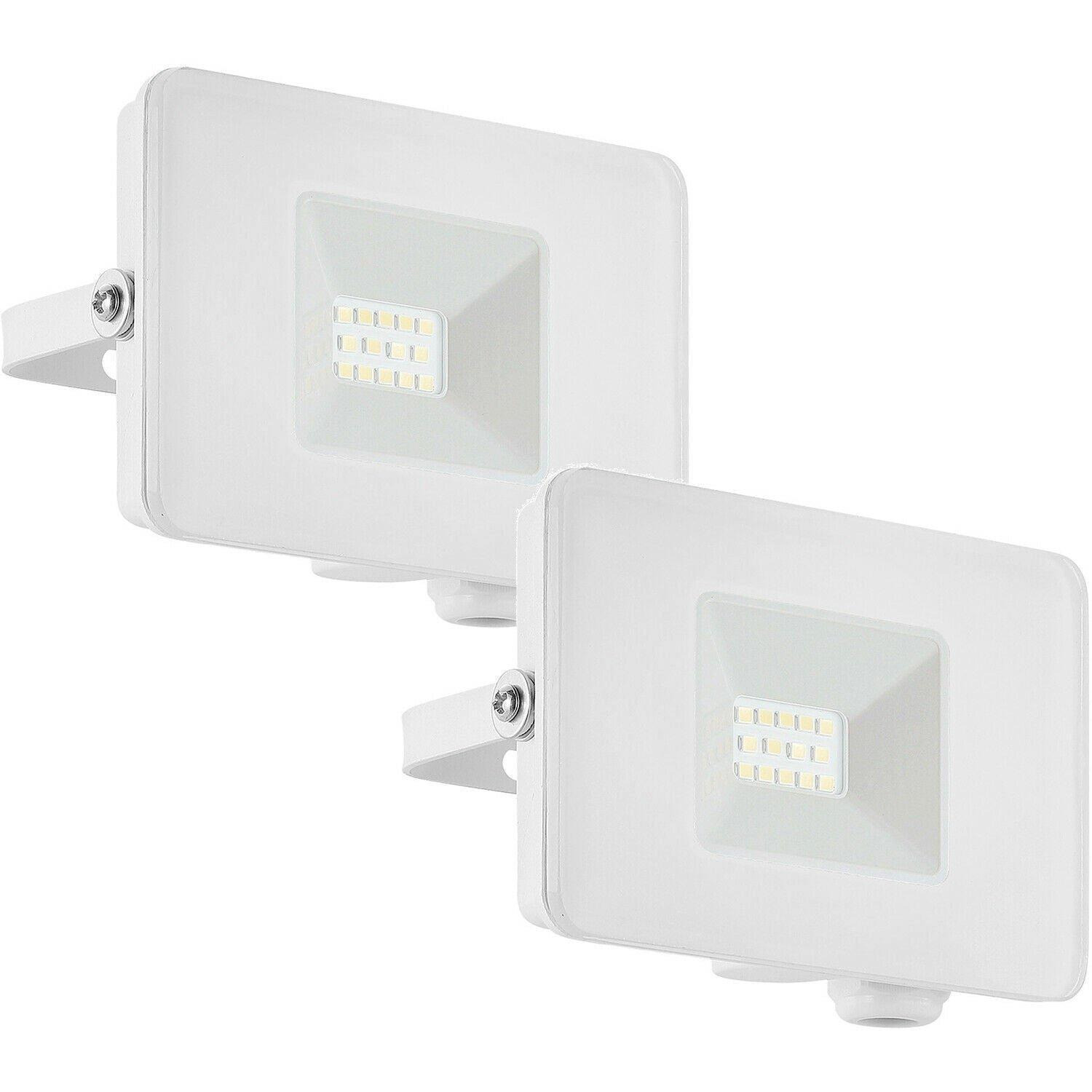 2 PACK IP65 Outdoor Wall Flood Light White Adjustable 10W LED Porch Lamp - image 1
