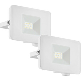 2 PACK IP65 Outdoor Wall Flood Light White Adjustable 10W LED Porch Lamp - thumbnail 1