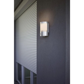 2 PACK IP44 Outdoor Wall Light & PIR Motion Sensor Stainless Steel 1x 40W E27 - thumbnail 3