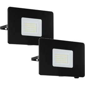 2 PACK IP65 Outdoor Wall Flood Light Black Adjustable 50W LED Porch Lamp - thumbnail 1