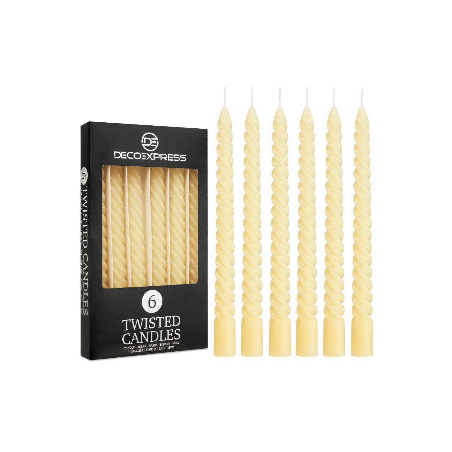 6 Hours Twisted Candles Pack Of 6 - image 1