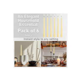 6 Hours Twisted Candles Pack Of 6 - thumbnail 3