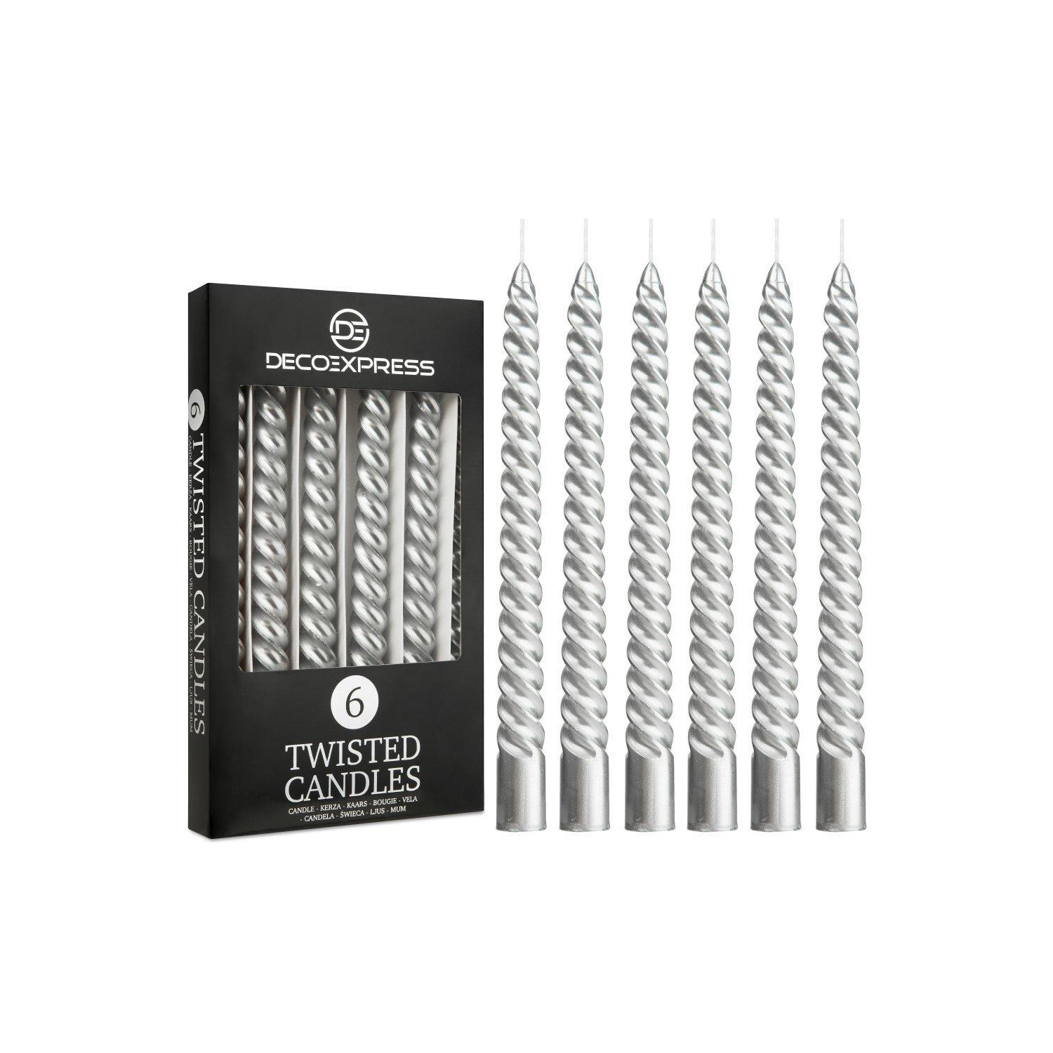 6 Hours Twisted Candles Pack Of 6 - image 1