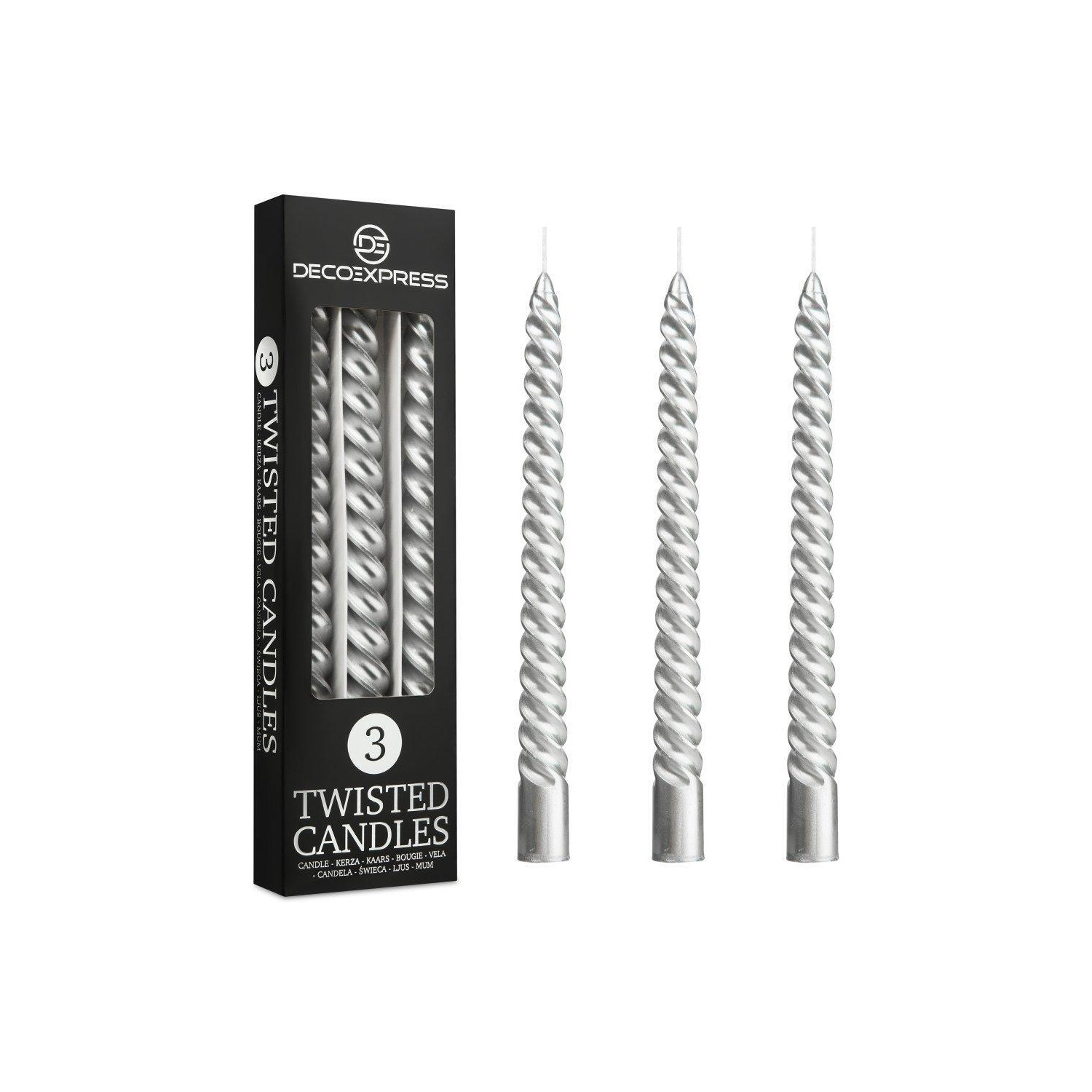6 Hours Twisted Candles Pack Of 3 - image 1