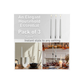 6 Hours Twisted Candles Pack Of 3 - thumbnail 3