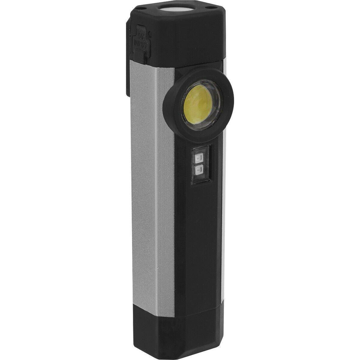 Aluminium Pocket Light - 3W COB with 1 x SMD LED & 2 x UV SMD - Rechargeable - image 1