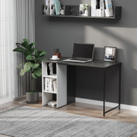 Home Office Computer Desk with Storage Shelves Writing Table - thumbnail 2