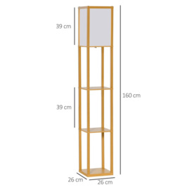 4 Tier Floor Lamp Standing Lamp with Storage Shelf for Home Office - thumbnail 3