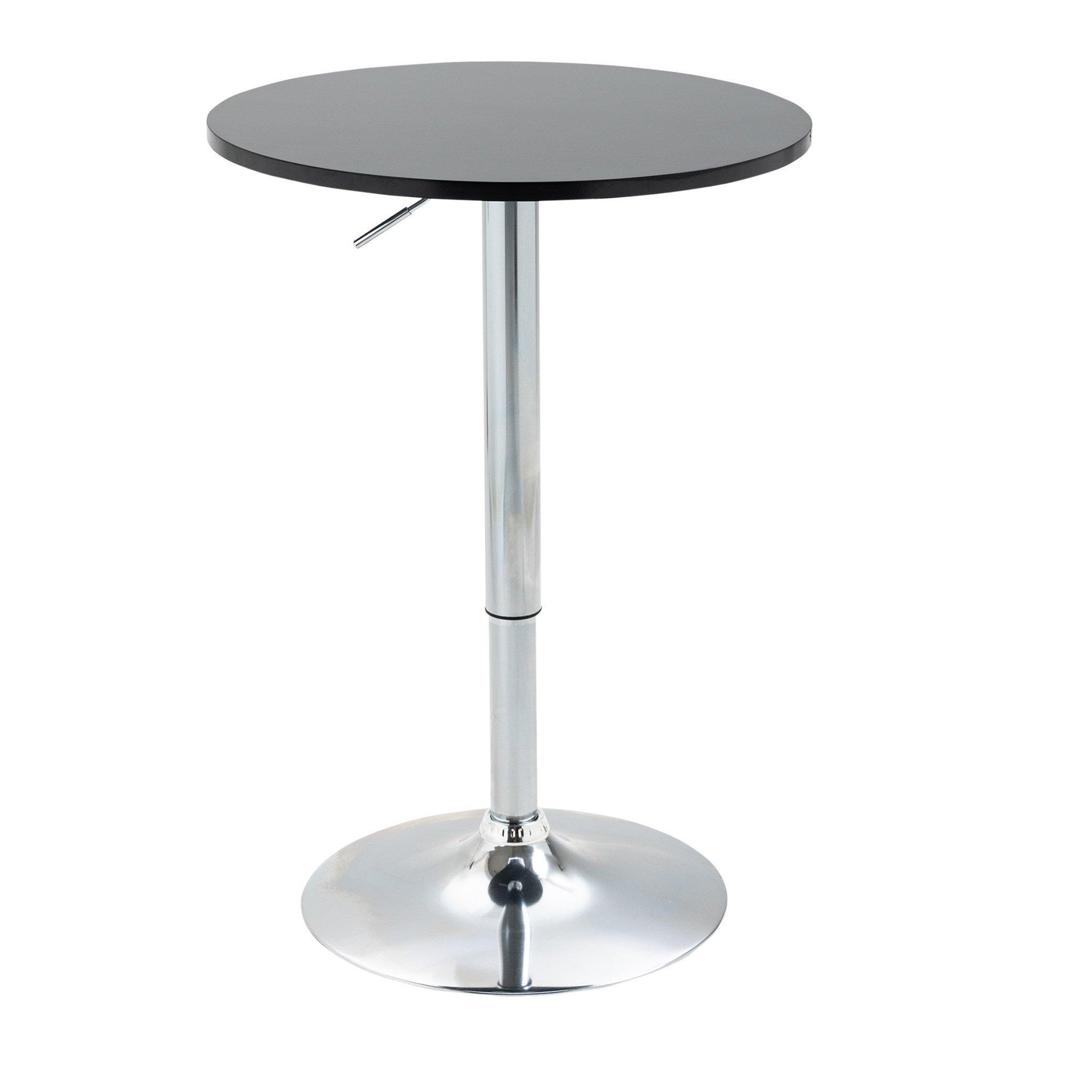 Round Height Adjustable Bar Table Counter Pub Desk with Metal Base - image 1