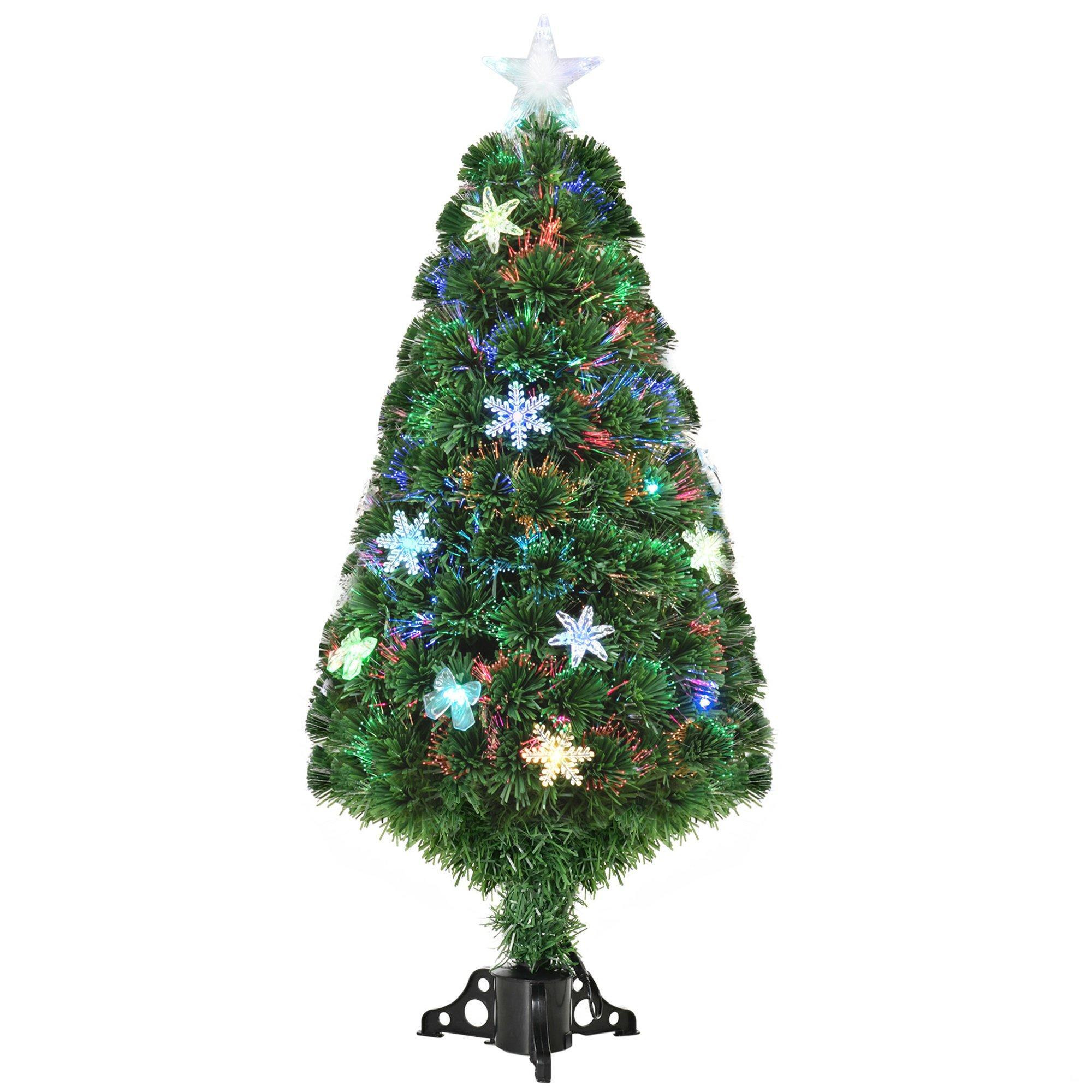 4FT Prelit Artificial Christmas Tree Fiber Optic LED Light Holiday - image 1