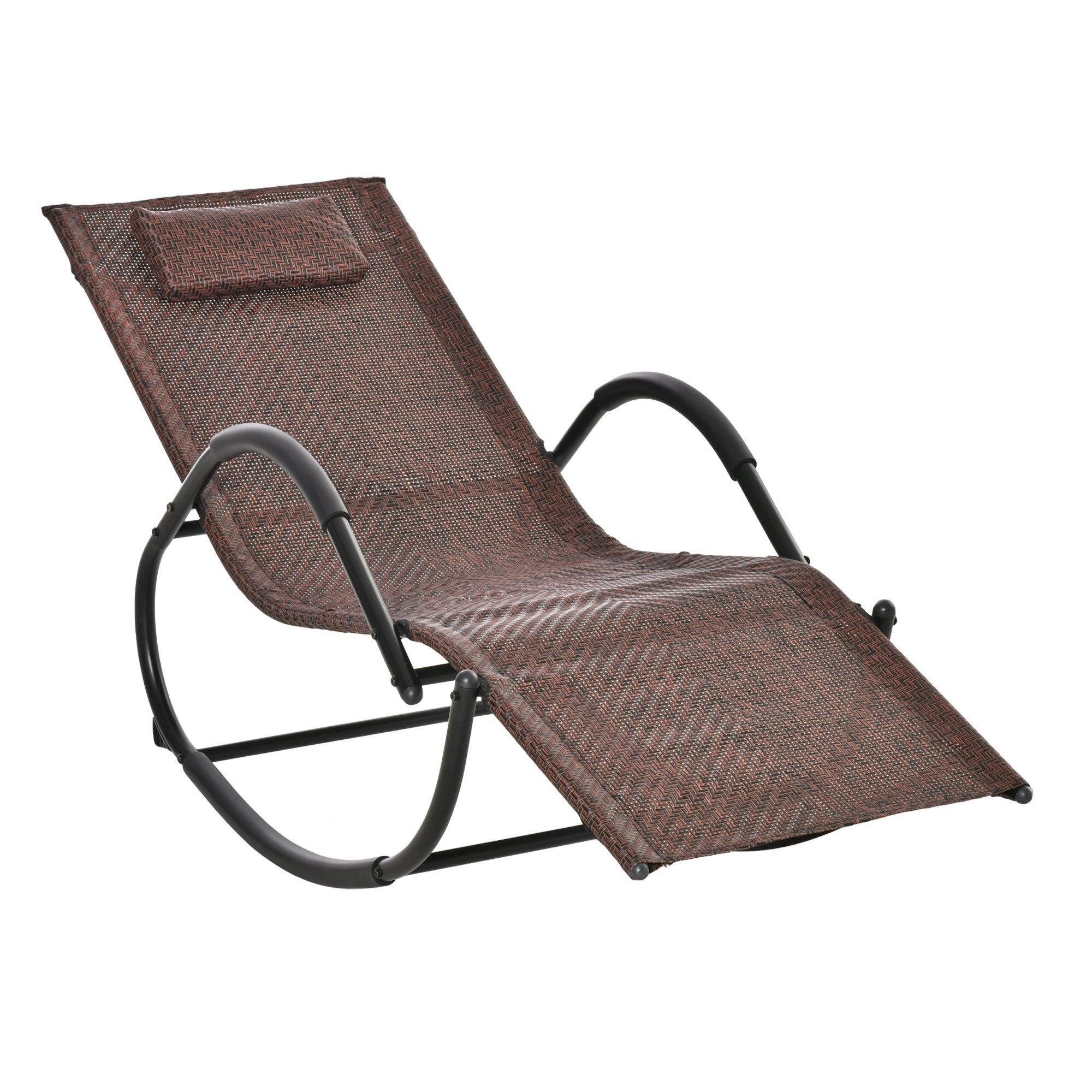 Zero Gravity Rocking Lounge Chair Pillow Garden Outdoor Furniture - image 1
