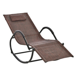 Zero Gravity Rocking Lounge Chair Pillow Garden Outdoor Furniture