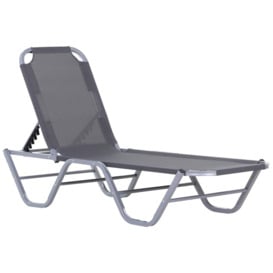 Sun Lounger Relaxer Recliner with 5-Position Adjustable Backrest - thumbnail 1