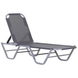 Sun Lounger Relaxer Recliner with 5-Position Adjustable Backrest