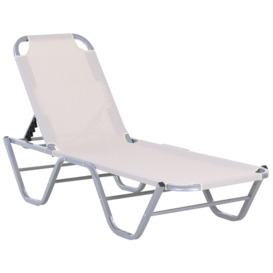 Sun Lounger Relaxer Recliner with 5-Position Adjustable Backrest - thumbnail 1