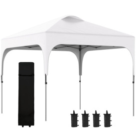 Pop Up Gazebo Foldable with Wheeled Carry Bag and 4 Weight Bags