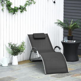 Sun Lounge Recliner Lounge Chair Design Ergonomic with Pillow - thumbnail 3