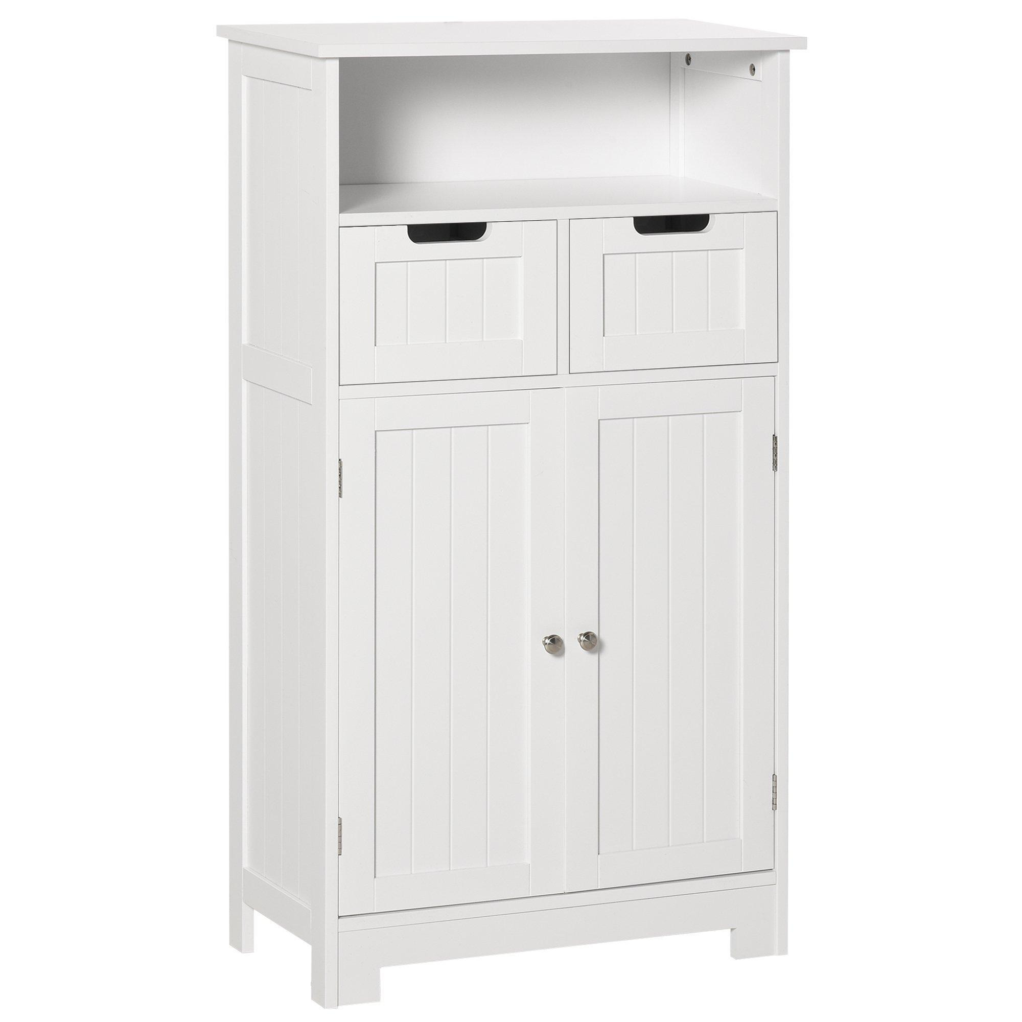 Bathroom Storage Cabinet Freestanding Cupboard with Open Shelf - image 1