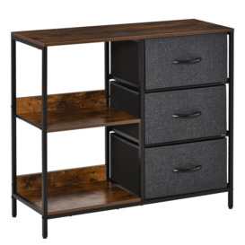 Storage Cabinet Organizer 3 Drawer Chest Dresser Tower with 2 Shelves - thumbnail 1
