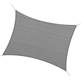 4x3m Sun Shade Sail Rectangle HDPE Canopy UV Protection - thumbnail 1