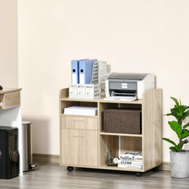 Filing Cabinet Mobile Printer Stand with Adjustable Storage Shelf - thumbnail 2