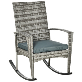 Rattan Rocking Chair Rocker Garden Furniture Seater Patio Bistro Recliner - thumbnail 1