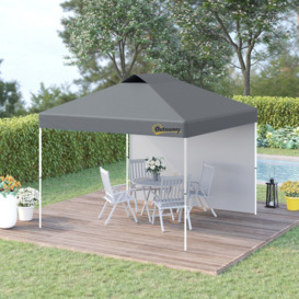 3x3Metre Pop Up Gazebo Canopy Tent with 1 Sidewall Carrying Bag - thumbnail 2