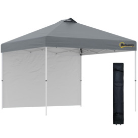 3x3Metre Pop Up Gazebo Canopy Tent with 1 Sidewall Carrying Bag - thumbnail 1