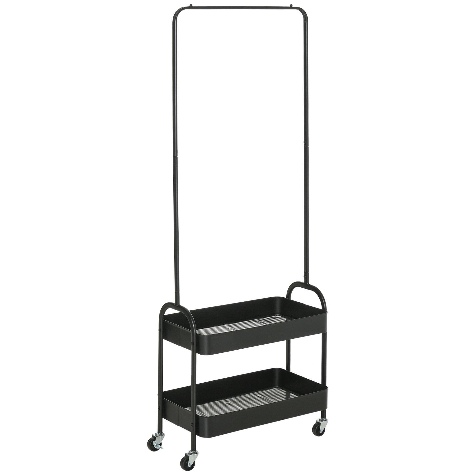 Metal Coat Rack with Shoe Storge, Clothes Hanging Stand - image 1