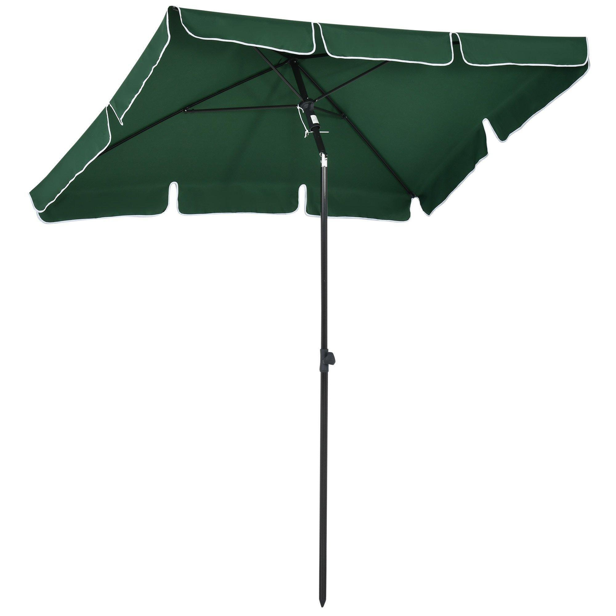 Aluminium Sun Umbrella Parasol Patio Rectangular 2M x 1.3M - image 1