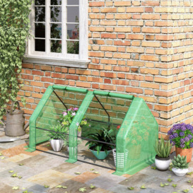 Mini Small Greenhouse with Steel Frame & PE Cover & Window - thumbnail 2