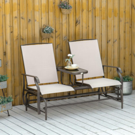 2 Seater Rocker Double Rocking Chair Lounger Outdoor Garden Furniture - thumbnail 3