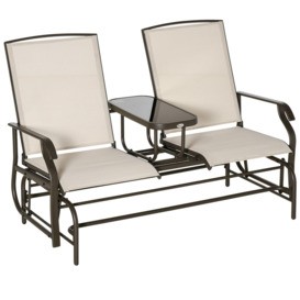 2 Seater Rocker Double Rocking Chair Lounger Outdoor Garden Furniture