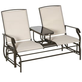 2 Seater Rocker Double Rocking Chair Lounger Outdoor Garden Furniture - thumbnail 1