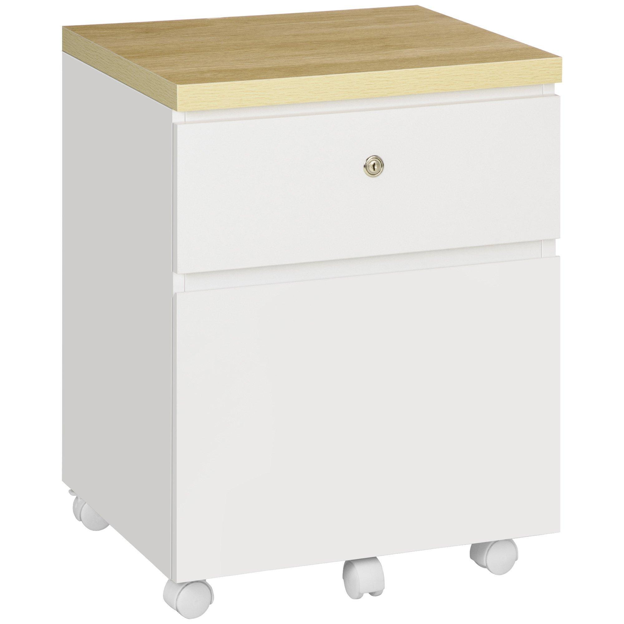2-Drawer Filing Cabinet Mobile File Cabinet Legal Size with Lock Wheels - image 1