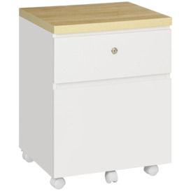 2-Drawer Filing Cabinet Mobile File Cabinet Legal Size with Lock Wheels - thumbnail 1