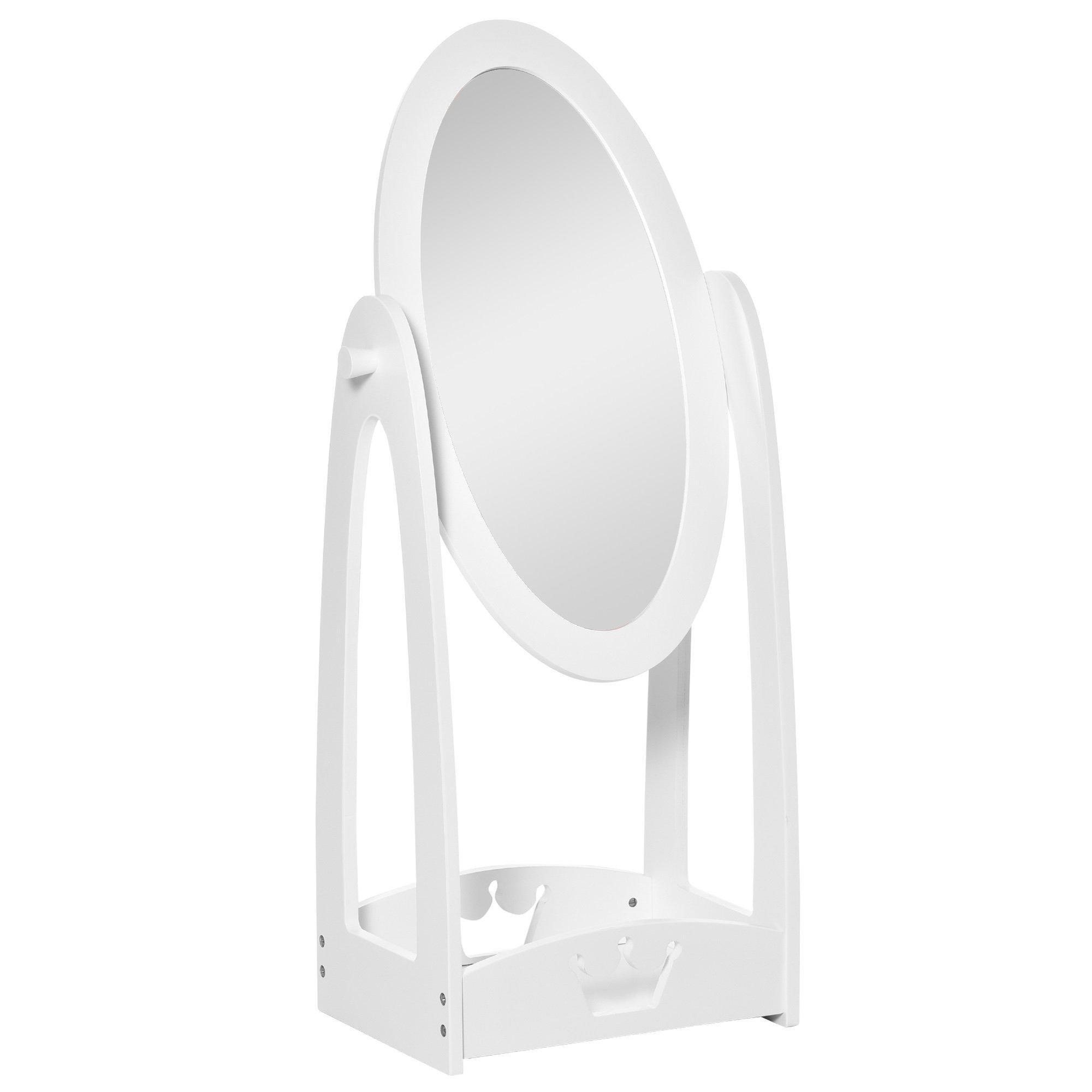 Free Standing Kids' Dressing Mirror with storage For 3- 8 Years Old White - image 1
